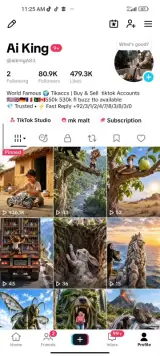 USA AI Niche TikTok Account 80k Followers Shop Marketplace Ready